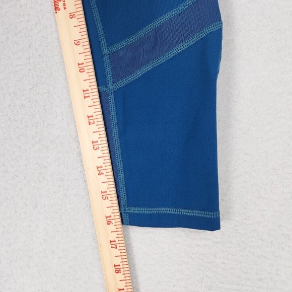 ZYIA Pants Womens 2 Blue Active Leggings Cropped Brilliant Mesh Corsair Athletic - Picture 5 of 11